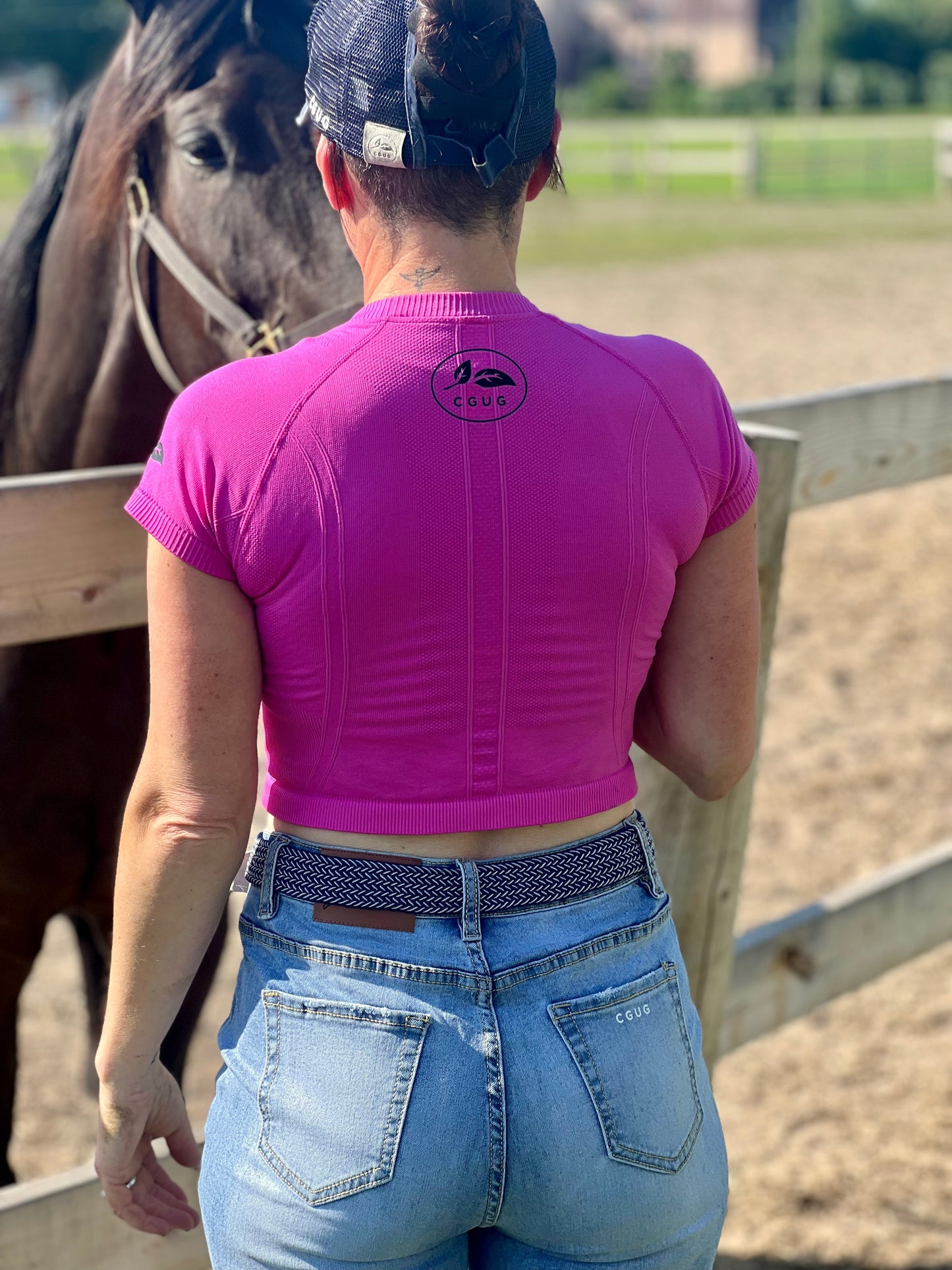 Pink Cowgirl Crop