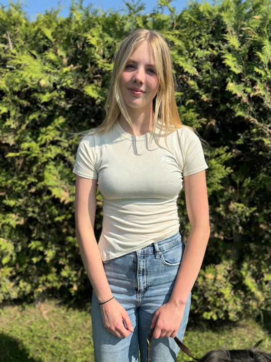 Butter Cream Asymmetrical Tee