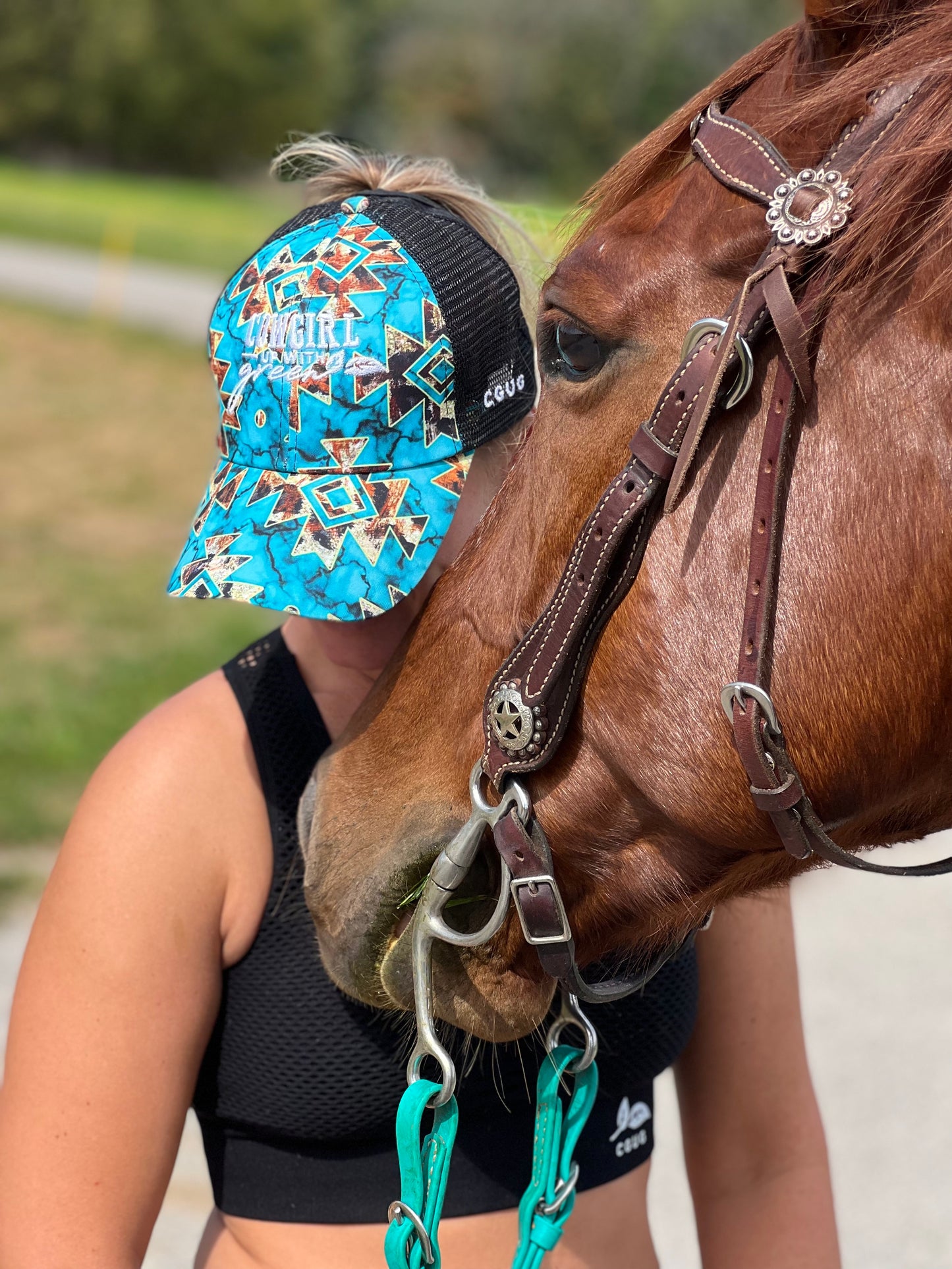 Diamonds in the Sky Crisscross Ponytail Ball Cap