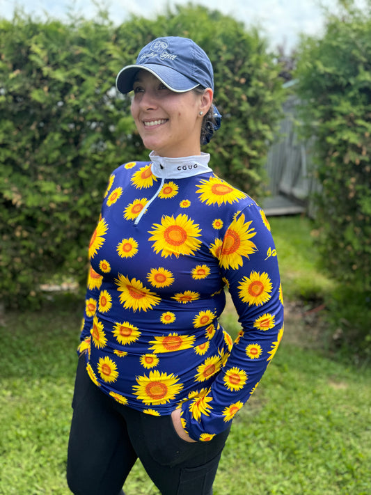 Sunflower Dreams Micro-Perforated 1/4 Zip