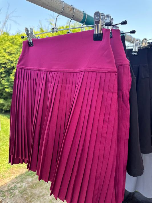 Maroon Ruffle Skort w/ Pockets