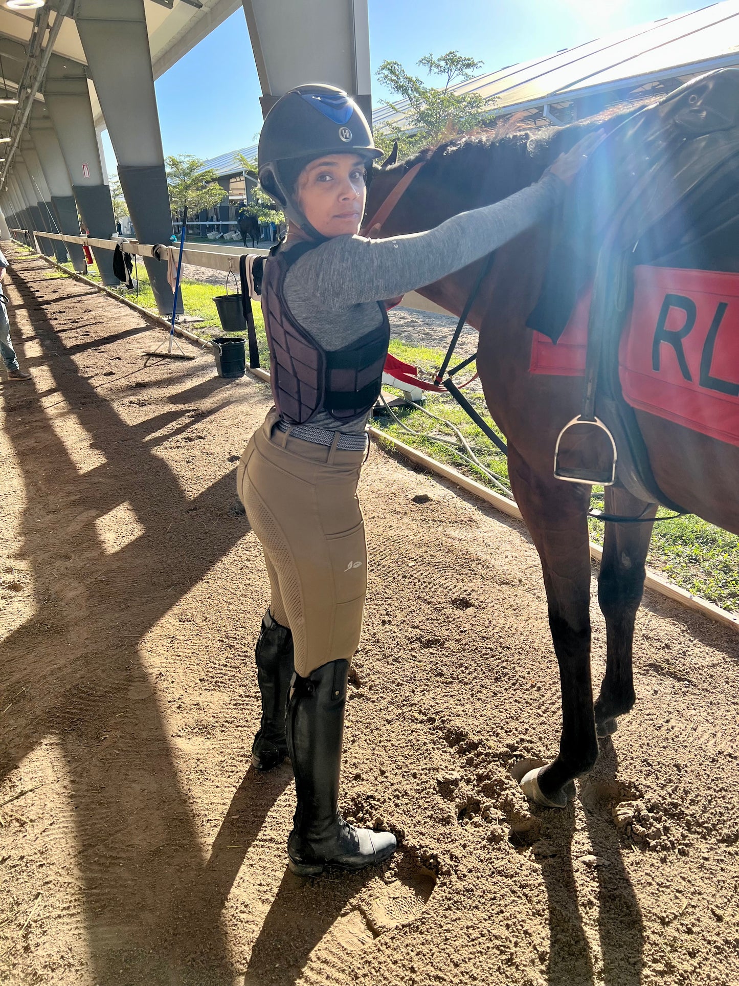 Olive Deep Pocket Riding Tights/Breeches