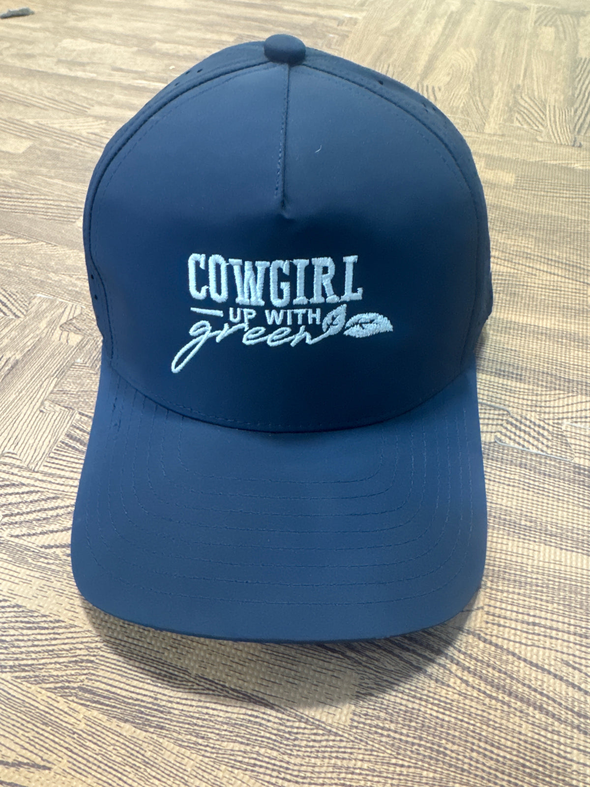Navy Perforated Dry-Fit Baseball Cap