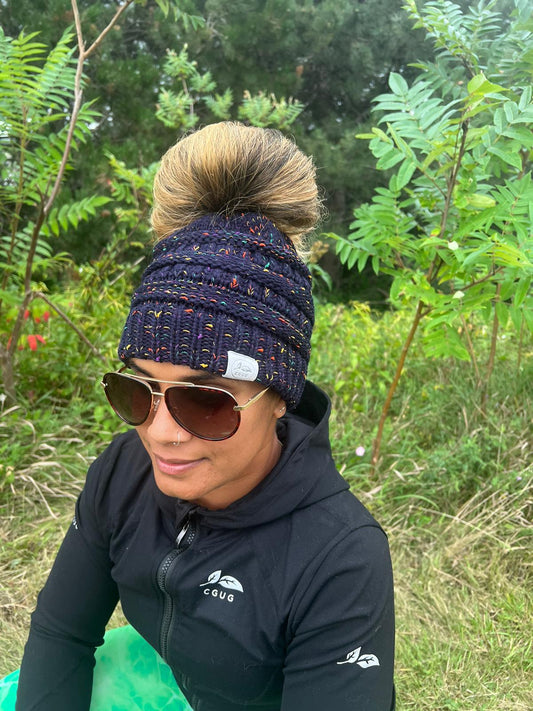 Starry Night Messy Bun Hat