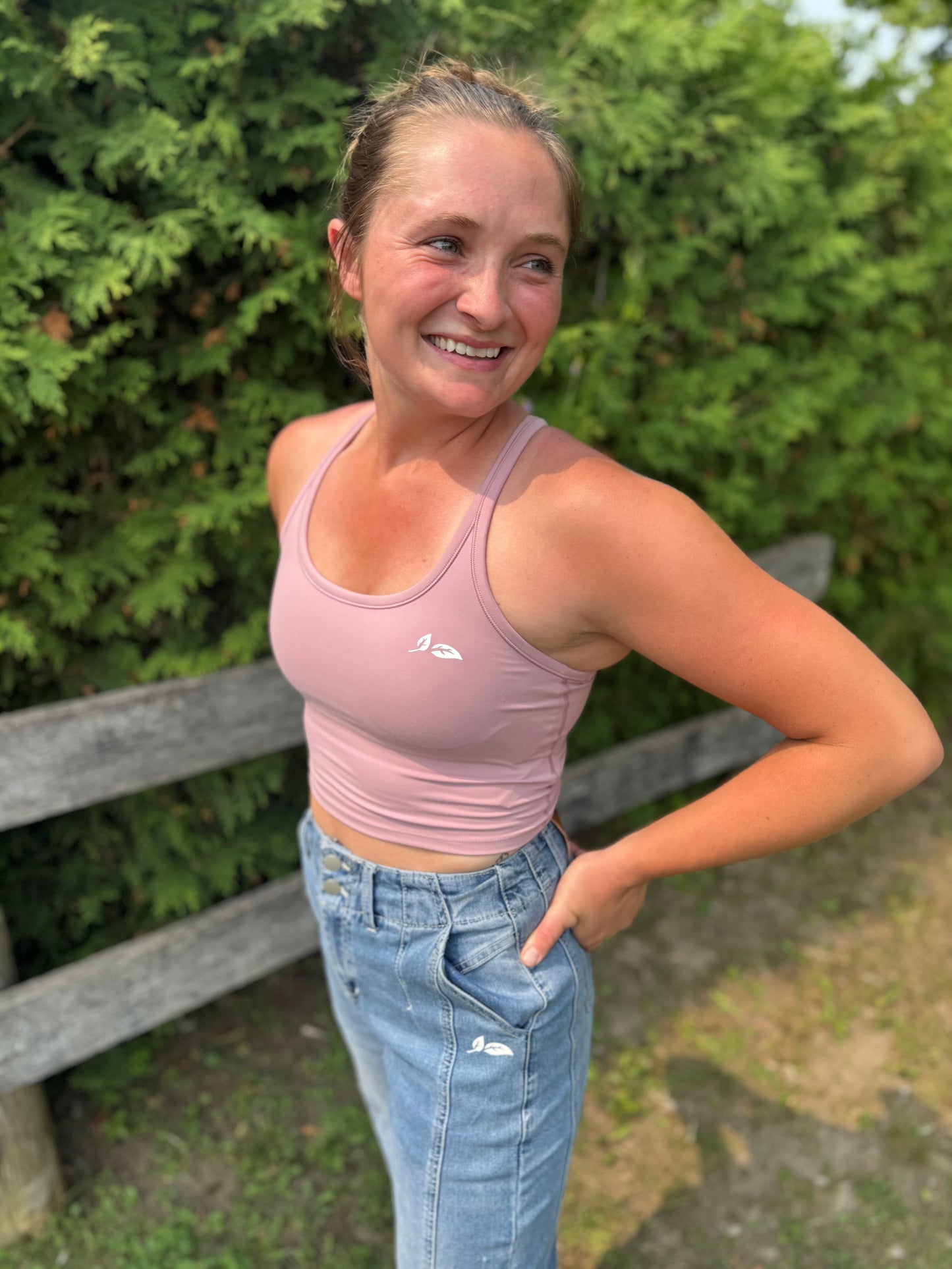 Rose 2-in-1 Cropped Tank