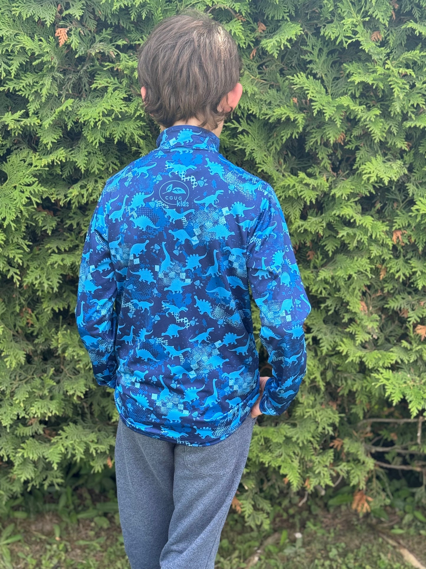 CGUG Kids Dino Micro-Perforated 1/4 Zip