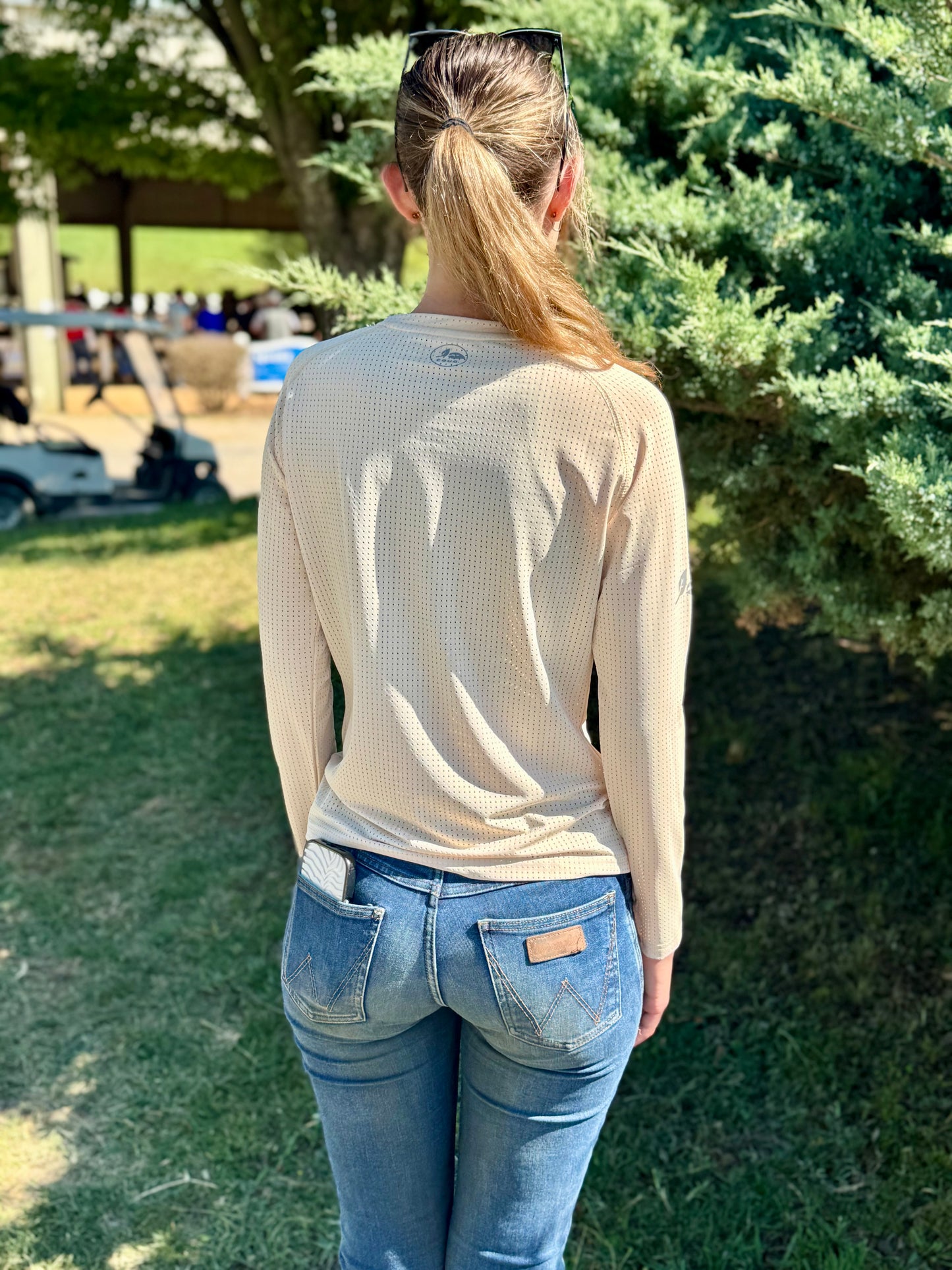 Buttercream Perforated Long Sleeves