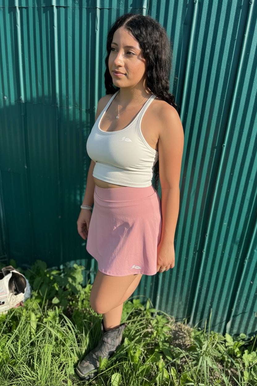 Blush Rippled Skort