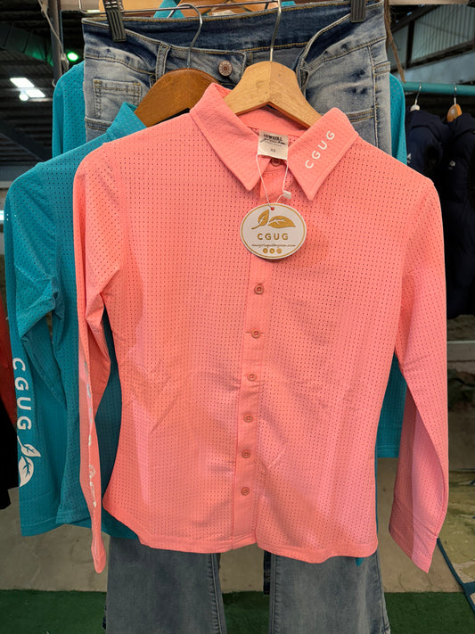 Pink-A-Licious Perforated Western Show Shirts