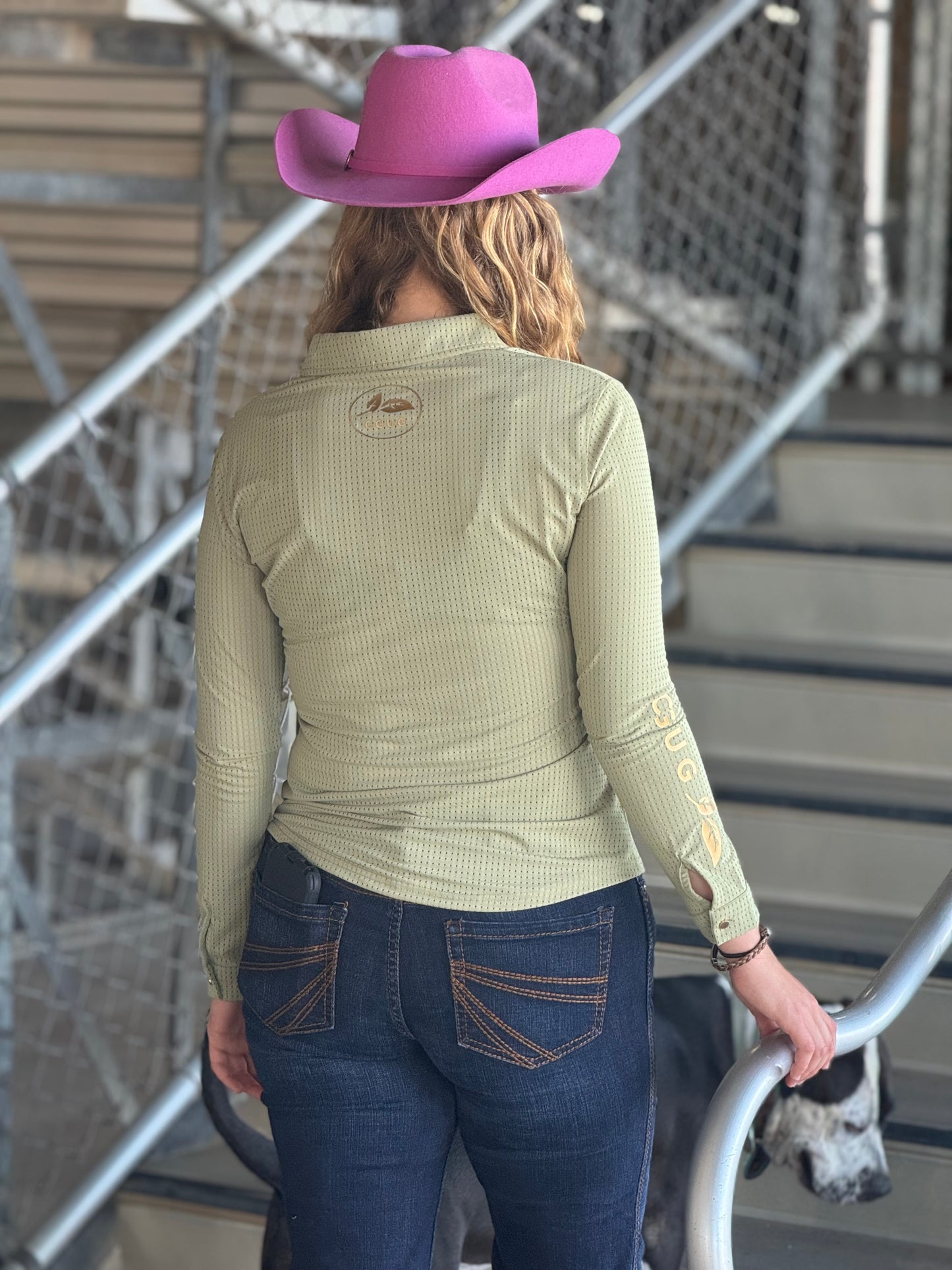 Wasabi Perforated Western Show Shirt