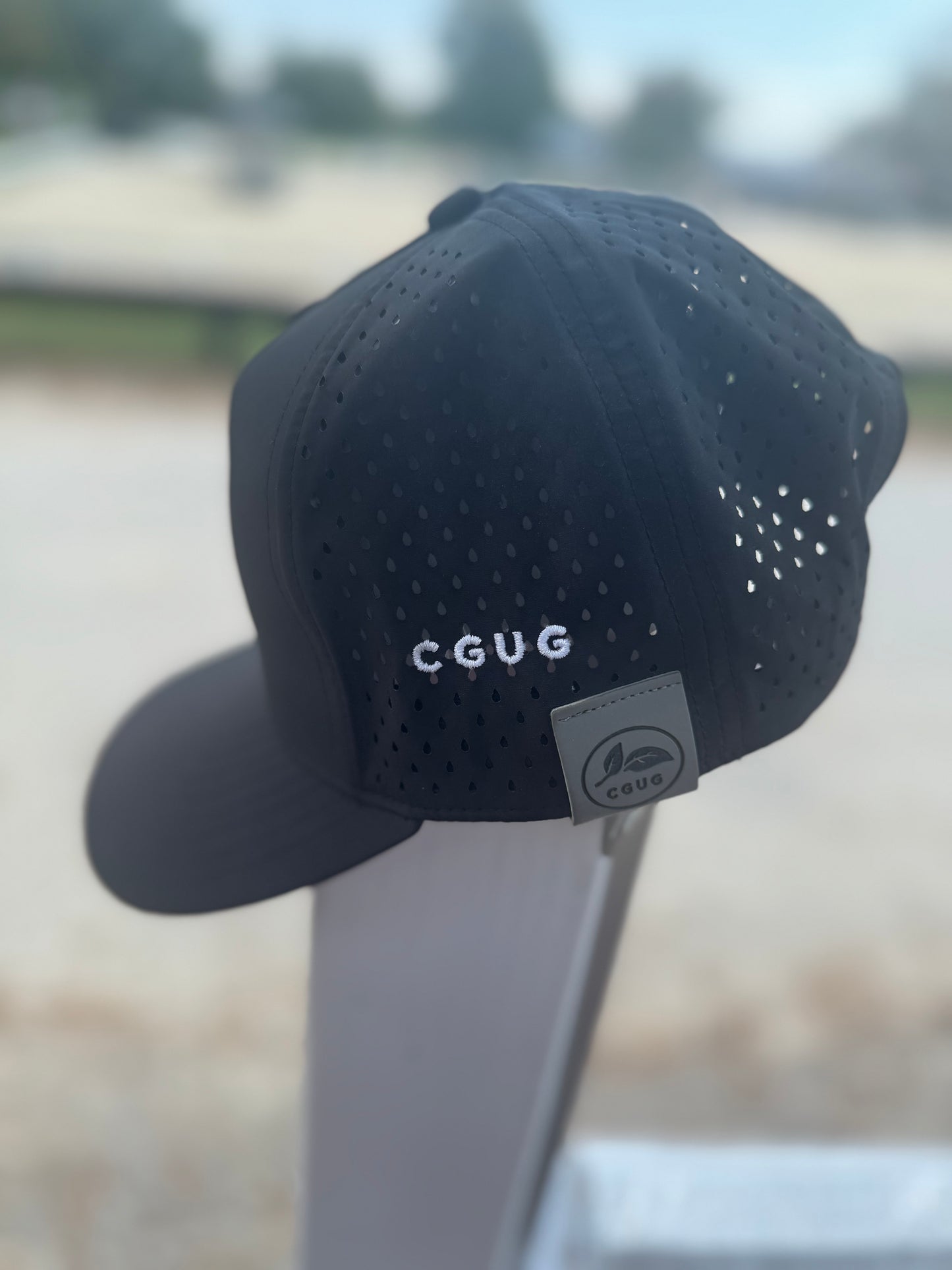 Black Perforated Dry-Fit Baseball Cap