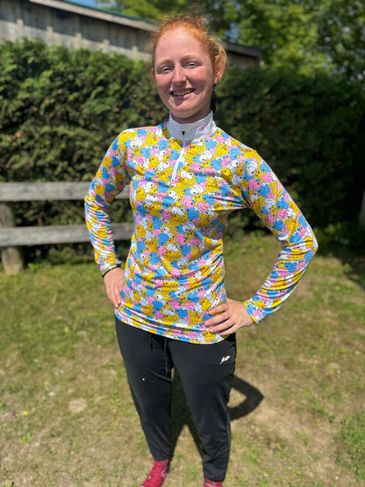 Pretty Quack Micro-Perforated 1/4 Zip