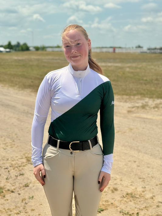Hunter Green Show n’ Go Micro-Perforated Shirt