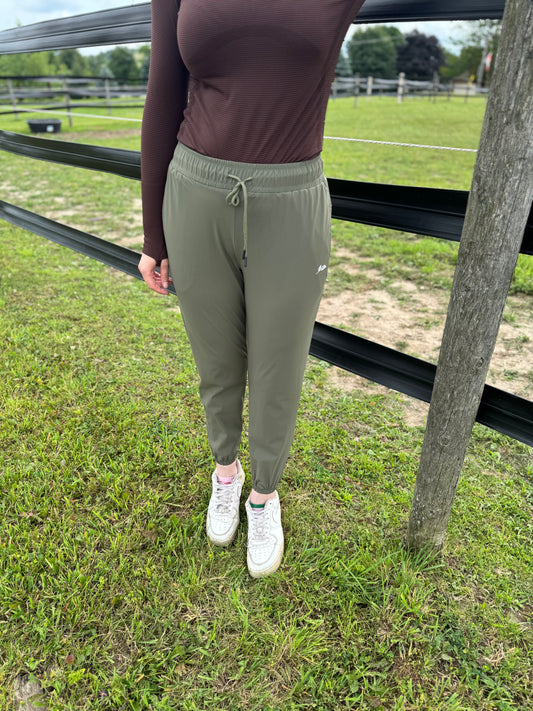 Olive Night Check Sweats