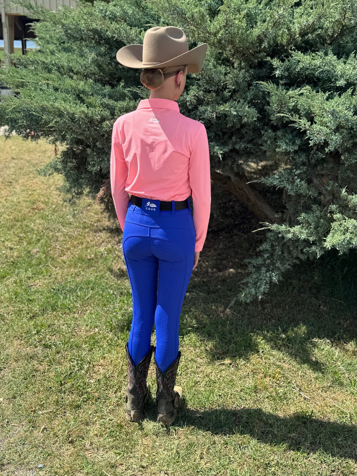 Royal Blue Deep Pocket Riding Tights/Breeches
