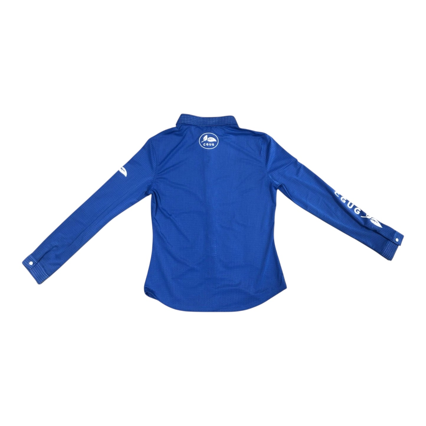 Royal Blue Perforated Western Show Shirts