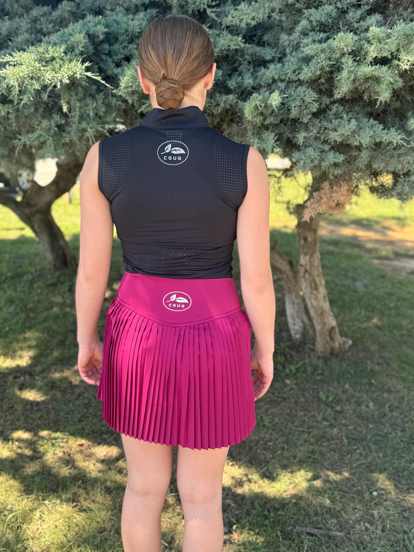 Maroon Ruffle Skort w/ Pockets