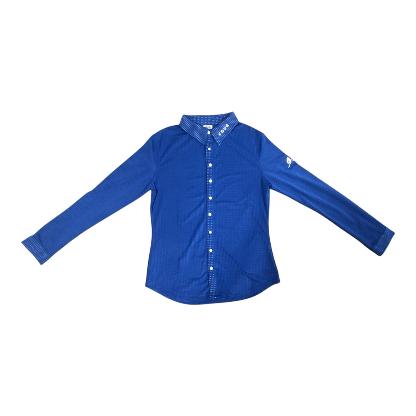 Royal Blue Perforated Western Show Shirts