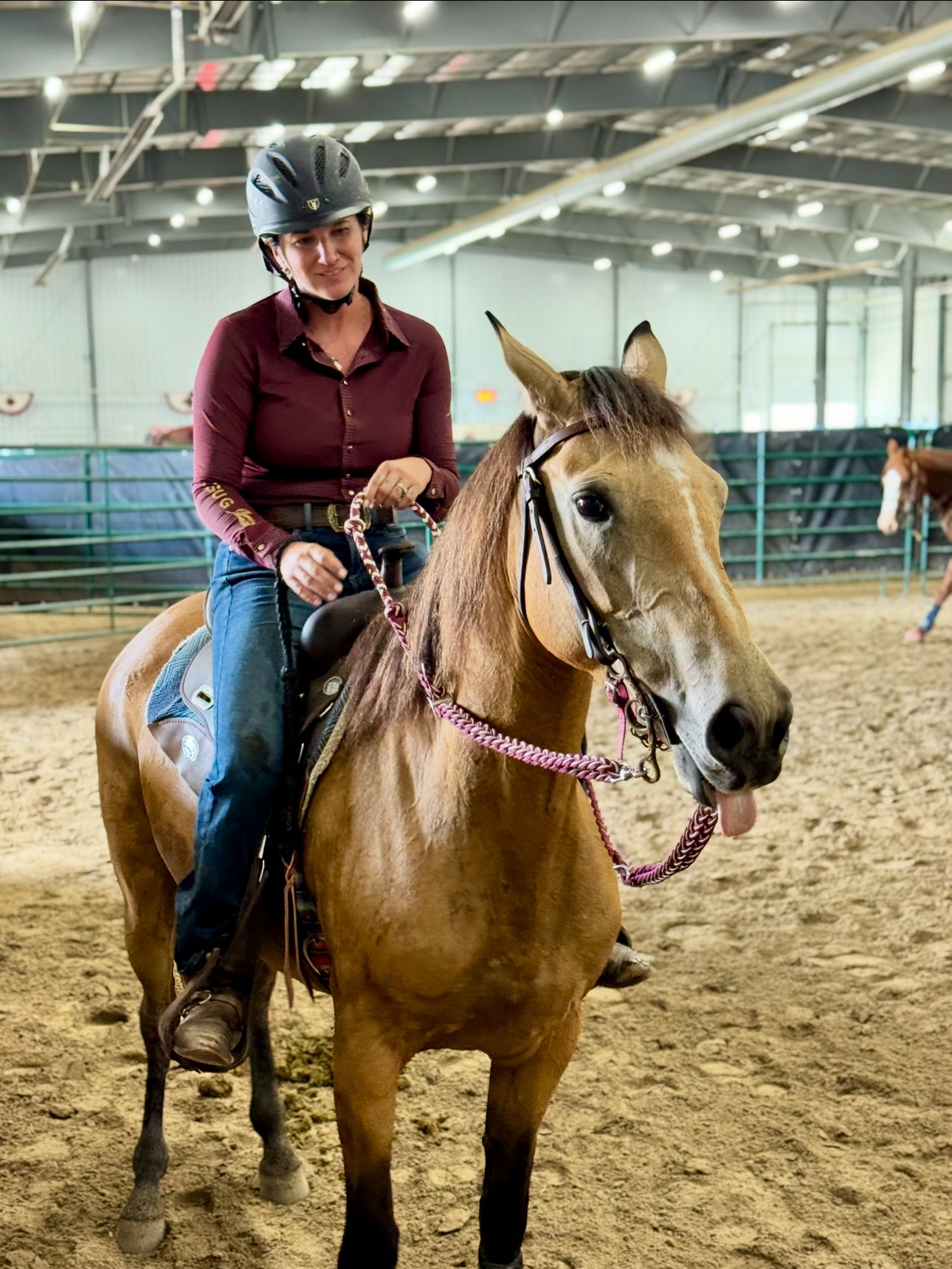 Burgundy Bling Perforated Western Show Shirts