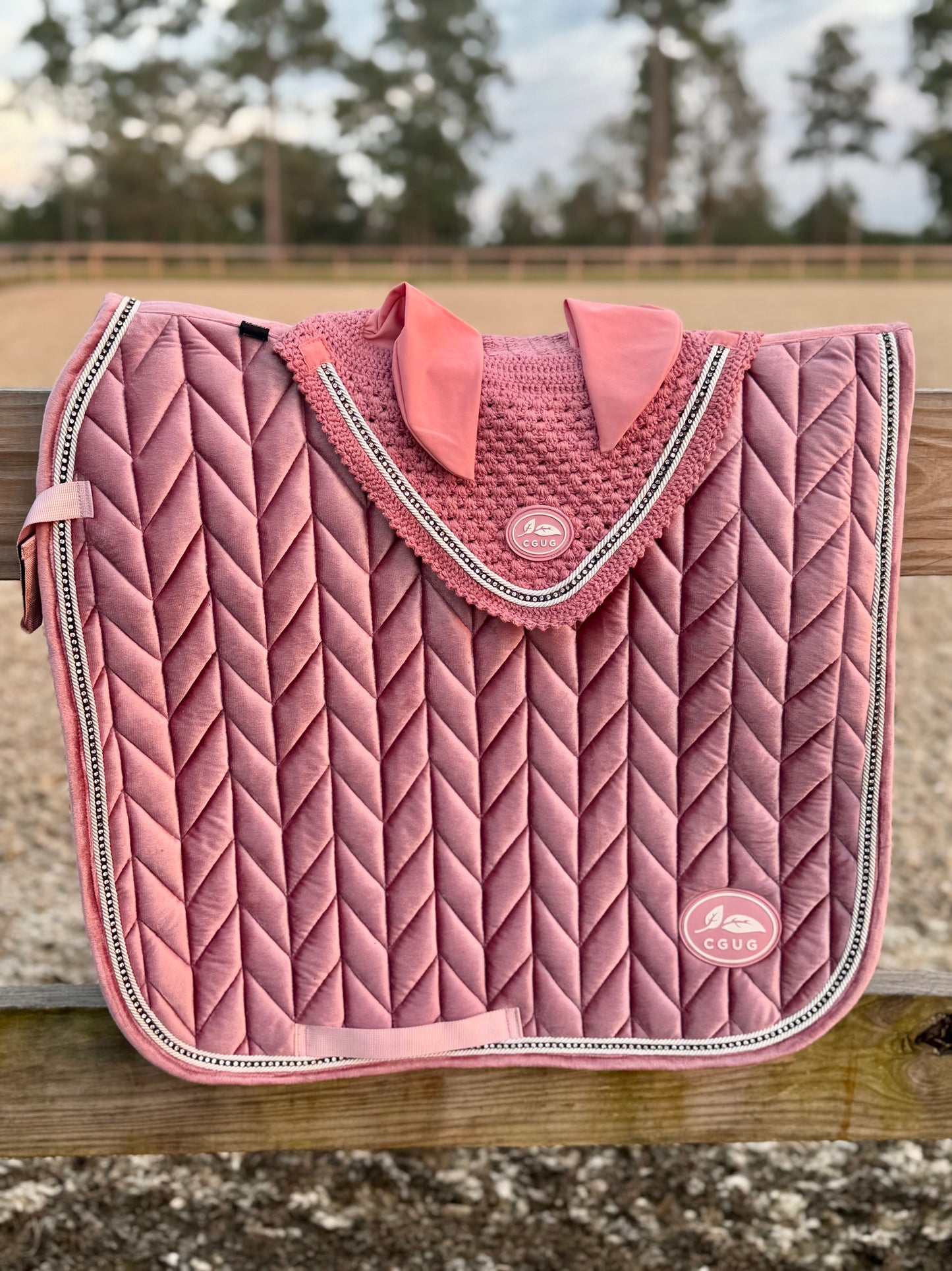 Rose Quartz Velour Saddle Pad