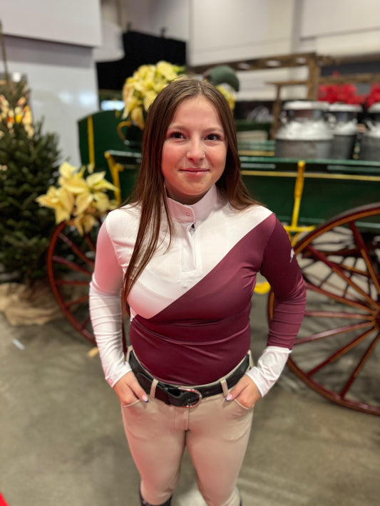 Pomegranate Show n’ Go Micro-Perforated Shirt