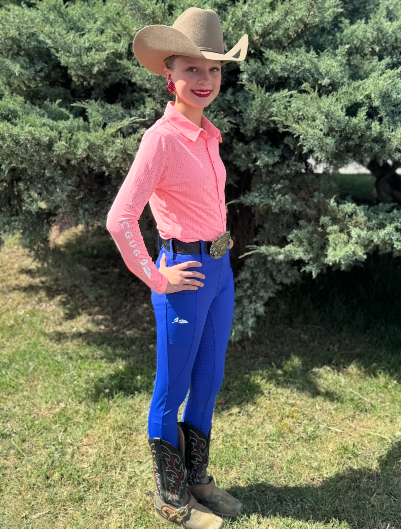 Royal Blue Deep Pocket Riding Tights/Breeches