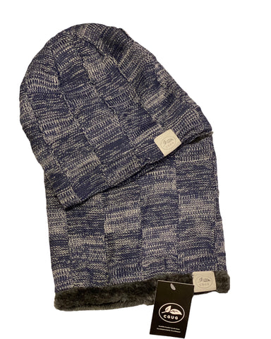 Denim Wash Toque with Neck Warmer Set