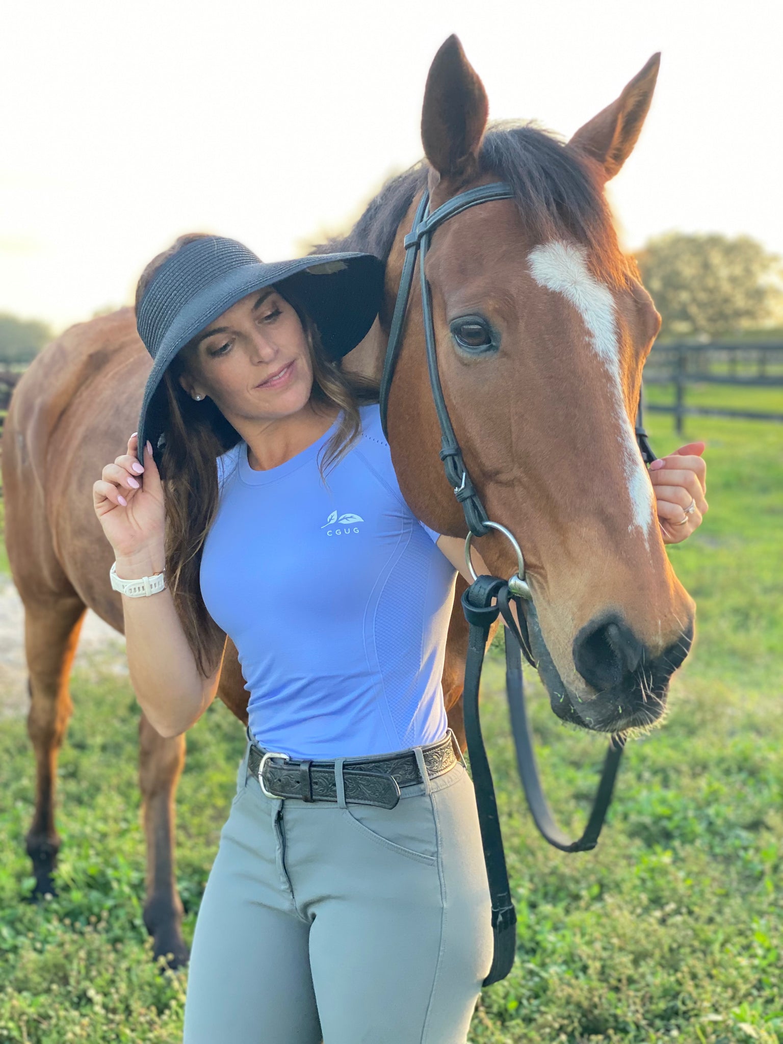 Periwinkle Seamless Air Flow Tee